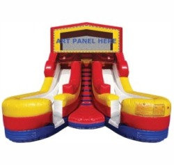 17' Razzle Dazzle Double Splash Water Slide 28M
